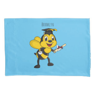 Funda De Cojín Feliz graduación de abejas personalizados