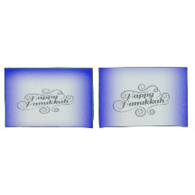 Feliz Hanukkah de 2 tonos de fondo blanco azul