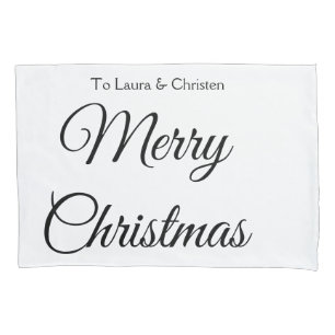 Funda De Cojín Feliz Navidad añadir nombre texto regalo personali