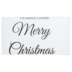 Funda De Cojín Feliz Navidad añadir nombre texto regalo personali