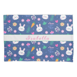 Funda De Cojín Feliz Personalizar Easter White Love Rabbit