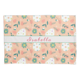 Funda De Cojín Feliz Personalizar Naranja Huevo de Pascua