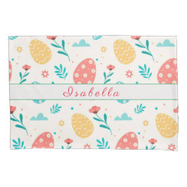 Funda De Cojín Feliz Personalizar Pascua Vintage Huevos Rojos Flo