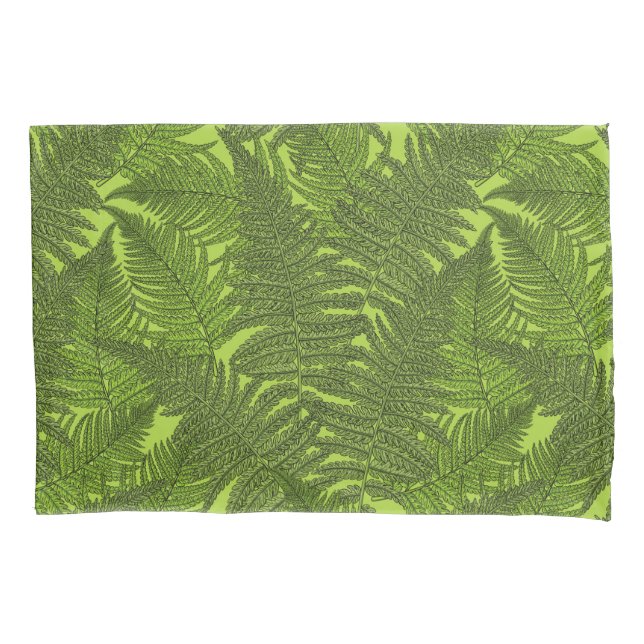 Funda De Cojín Fern en verde (Anverso-izquierdo)