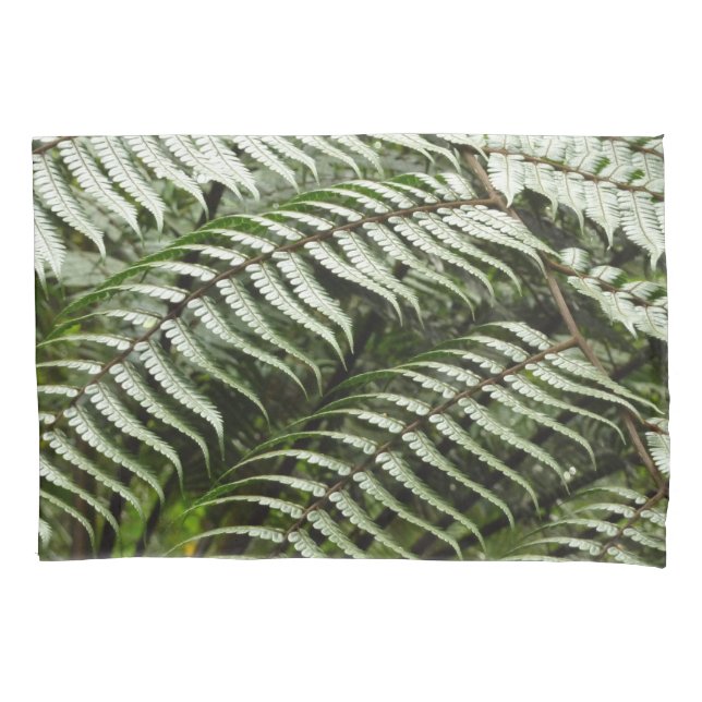 Funda De Cojín Fern Fronds II Naturaleza verde oscura (Anverso)
