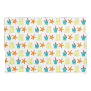 Funda De Cojín Fiesta Sandcastle Starfish Pail Shoke
