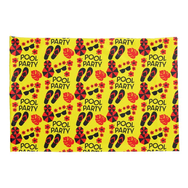 Funda De Cojín Fiestas de la piscina de verano (Reverso-derecho)