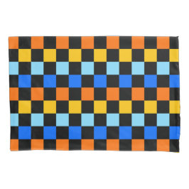 Funda De Cojín Fire and ice checkerboard pattern