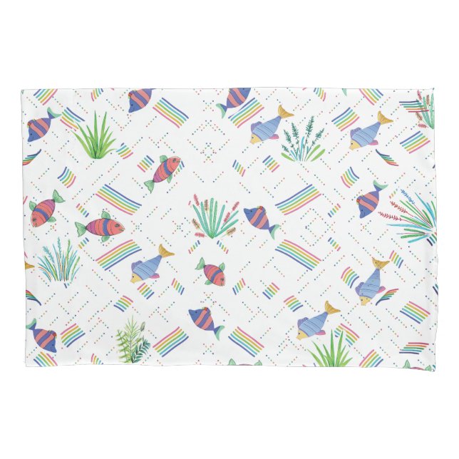 Funda De Cojín Fishes and Plants in Pond (Anverso)