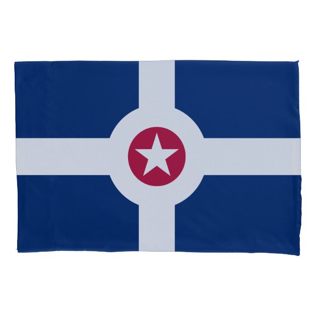 Funda De Cojín Flag of Indianapolis, Indiana Pillow Case (Anverso)