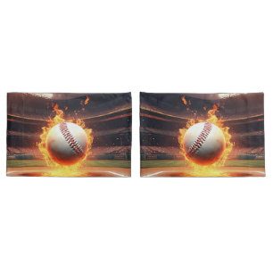 Funda De Cojín Flamante Béisbol En El Estadio