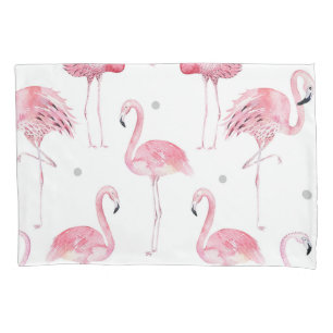 Funda De Cojín Flamencos rosas lunares grises Chic Mínimo Persona