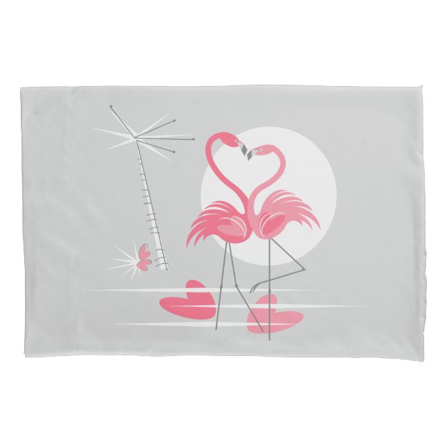 Funda De Cojín Flamingo Love multi back pillowcase (Anverso)