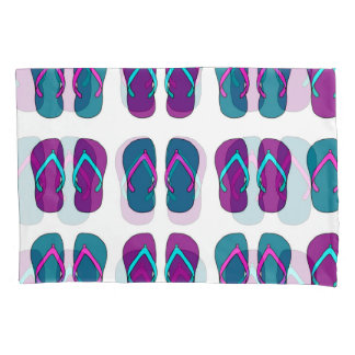 Funda De Cojín Flip Flops: Vintage blanco brillante.