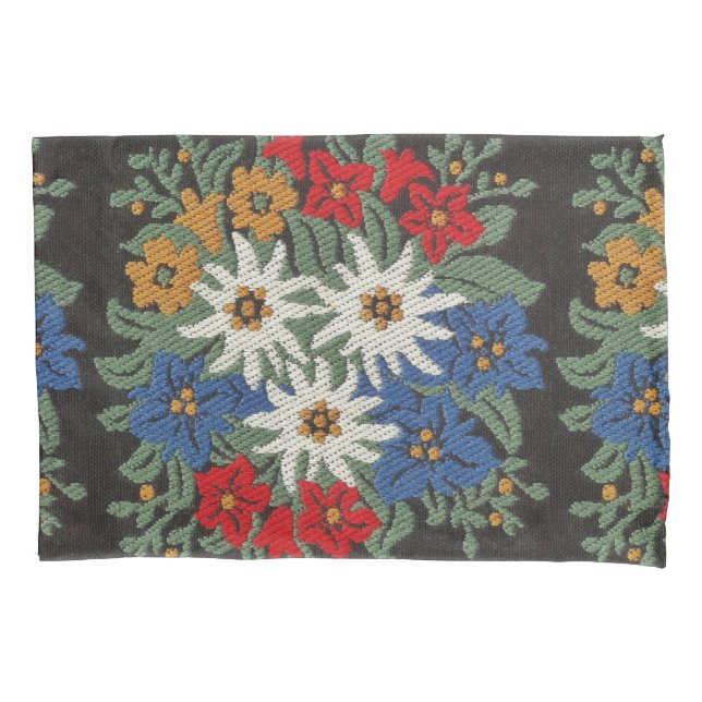 Funda De Cojín Flor alpina suiza Edelweiss (Anverso)