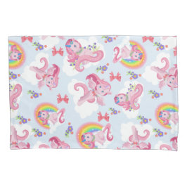 Funda De Cojín Flor arcoiris rosa mágica Unicornio