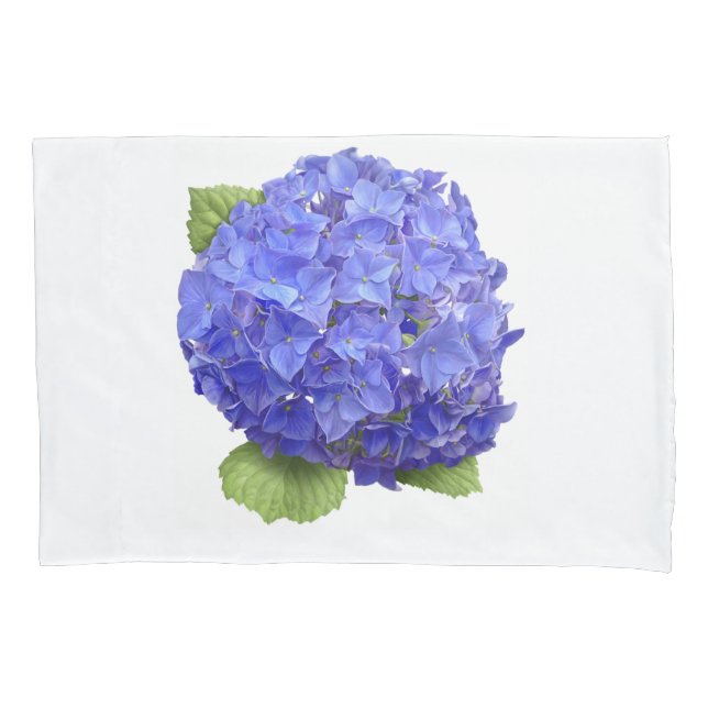 Funda De Cojín Flor azul de hidrangea (Anverso)