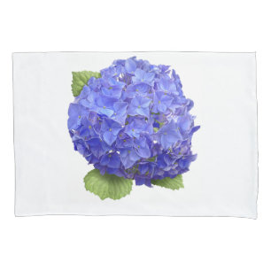 Funda De Cojín Flor azul del Hydrangea