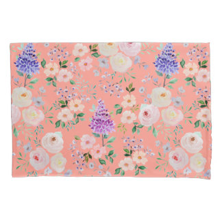 Funda De Cojín Flor de agua de color desierto floral flor