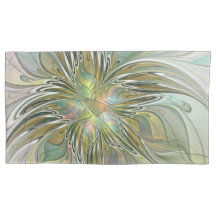 Flor De Arte Fractal Moderno Con Oro