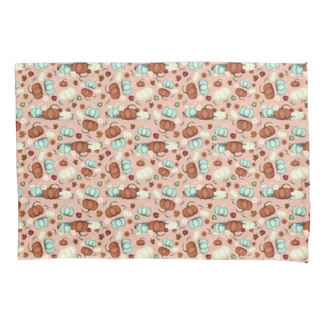 Funda De Cojín Flor de calabaza de otoño (Anverso)