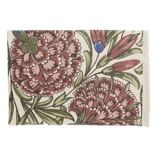 Funda De Cojín Flor de clavel Tile Antiguo Arte Rústico (Anverso)