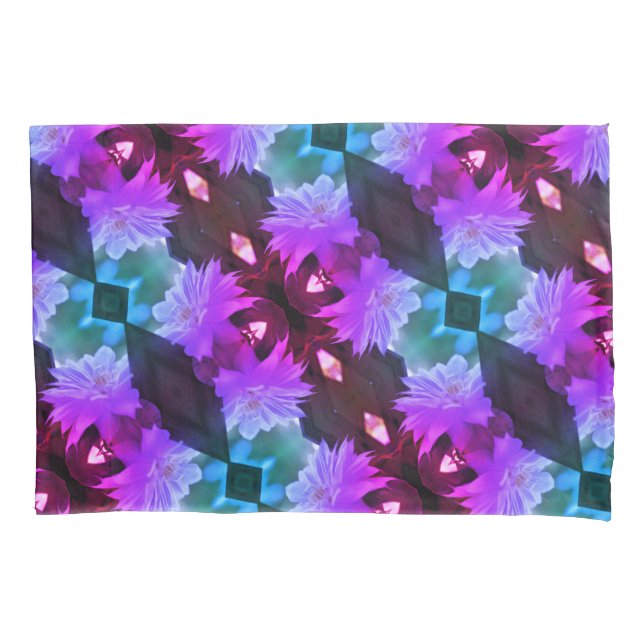 Funda De Cojín Flor De Lavanda Clematis Enclavada En Trellis (Anverso)