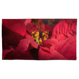 Funda De Cojín Flor de Navidades rojos de Poinsettia