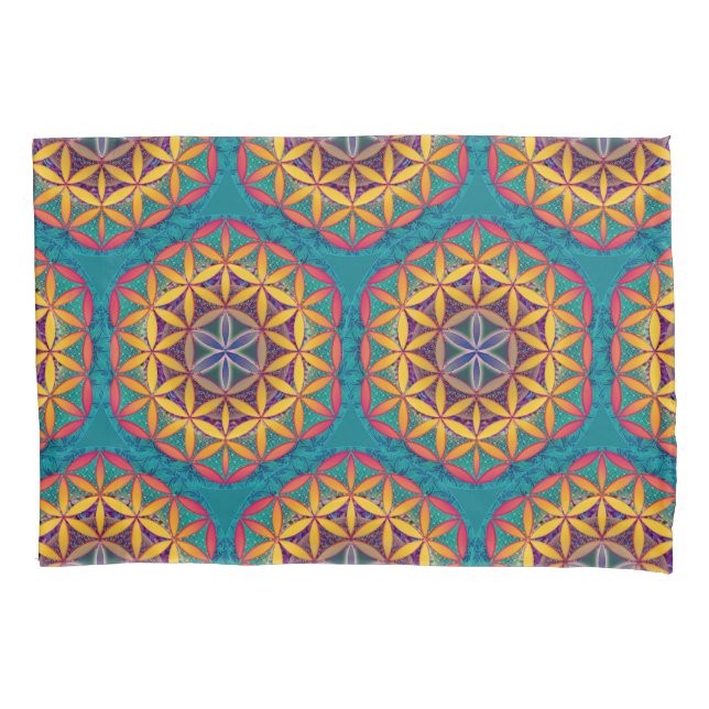Funda De Cojín Flor de vida Mandala (Anverso)