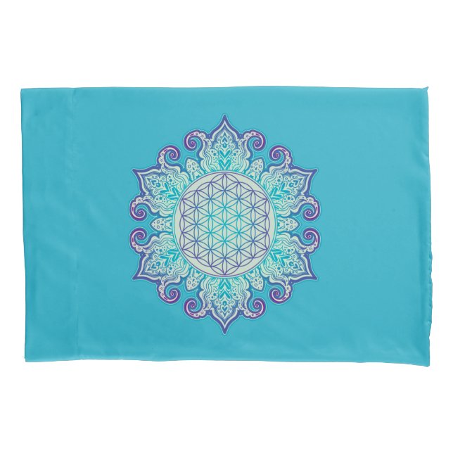 Funda De Cojín Flor de vida - Mandala india 2 (Anverso)