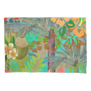 Funda De Cojín Flor Hawai Hula Vintage Floral Gráfico