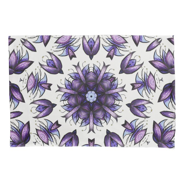 Funda De Cojín Flor Mandala Resumen Patrón Kaleidoscópico (Anverso)