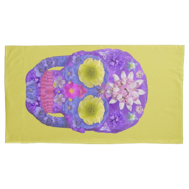 Funda De Cojín Flor Skull 5 (Anverso-izquierdo)
