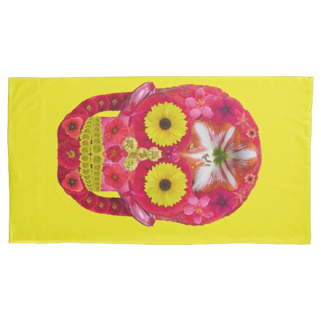 Funda De Cojín Flor Skull 6 (Anverso-izquierdo)