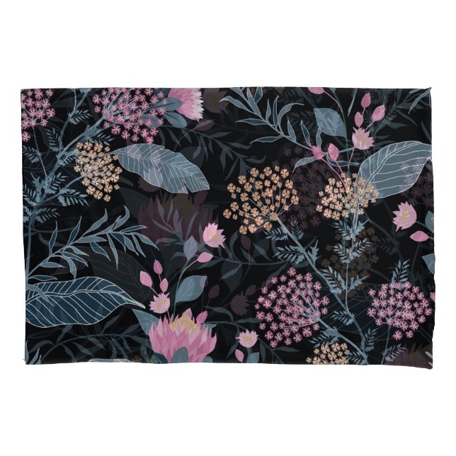 Funda De Cojín Flora de verano floreciendo flores de jardín (Anverso)