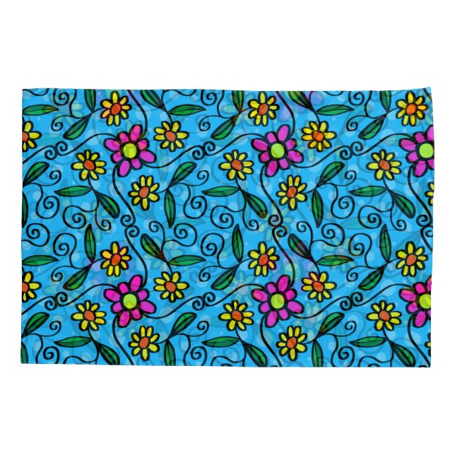 Funda de cojín floral abstracta (Reverso)