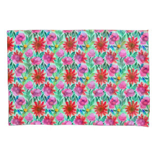 Funda De Cojín Floral acuarela de bonito