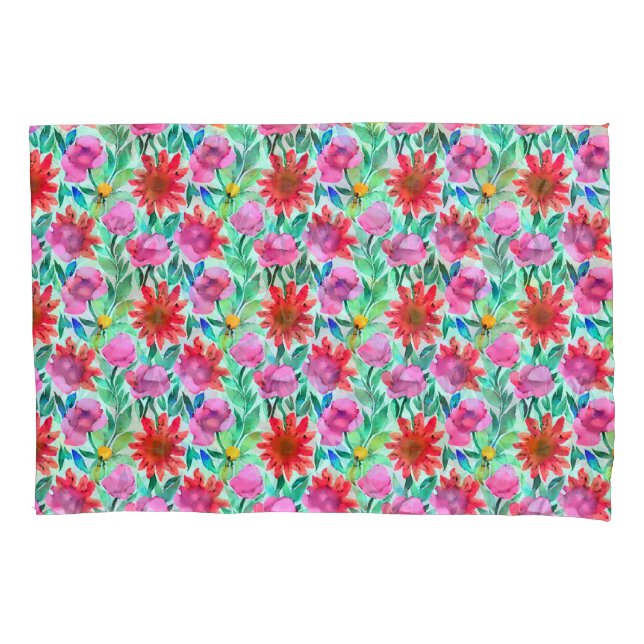 Funda De Cojín Floral acuarela de bonito (Anverso-izquierdo)