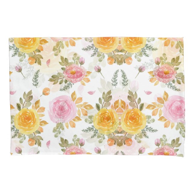 Funda De Cojín Floral acuarela de moda (Anverso-izquierdo)