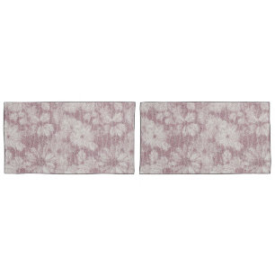 Funda De Cojín Floral Daisy Terciopelo Rosa Polvoriento