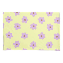 Funda De Cojín Floral de flores de color púrpura amarilla Y2K Pas