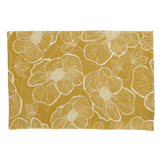 Funda De Cojín Floral de oro monocromo: Resumen sin problemas