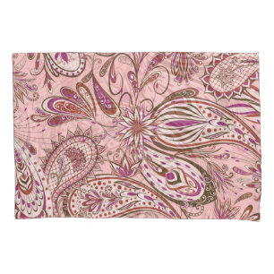 Funda De Cojín Floral étnica: Diseño Paisley Oriental.