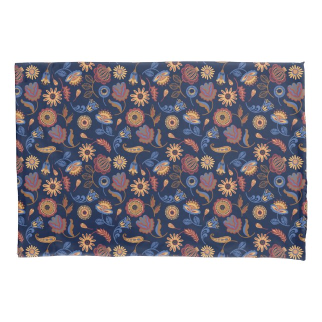 Funda De Cojín Floral folclórica rústica (Anverso)