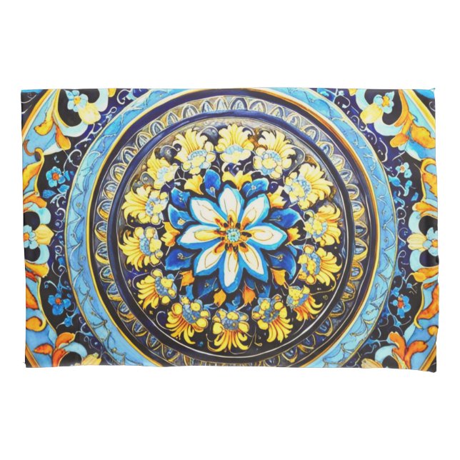 Funda De Cojín Floral mallónica española de origen romano (Anverso)