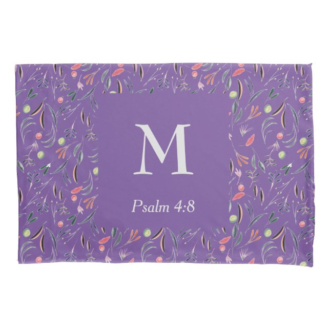 Funda De Cojín FLORAL Mauve Lilac | MONOGRAM | Cristiano (Anverso)