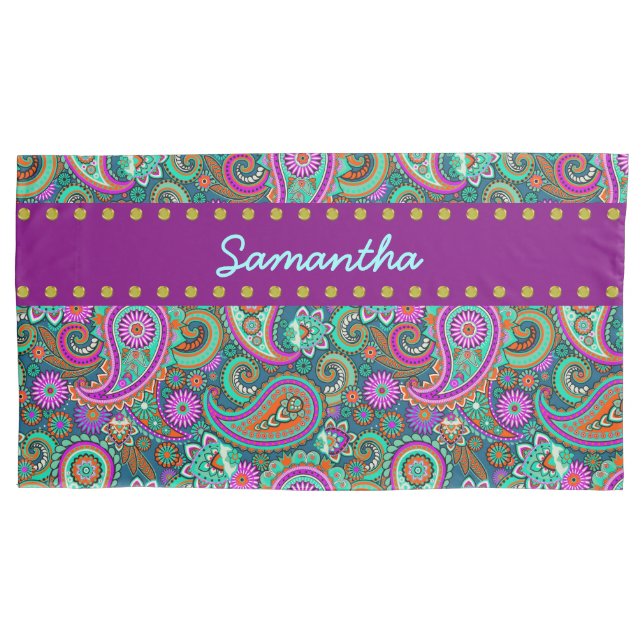 Funda De Cojín Floral Paisley sin fisuras patrón II + sus ideas (Anverso)