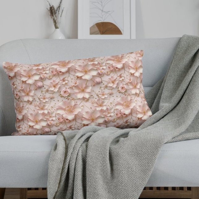 Funda De Cojín Floral pastel rosa suave (Subido por el creador)
