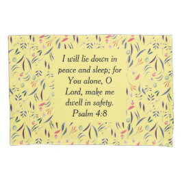 Funda De Cojín FLORAL Personalizable amarillo Bíblica cristiana V