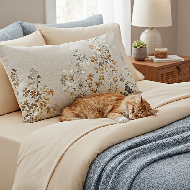 Funda De Cojín floral prado ámbar (Subido por el creador)